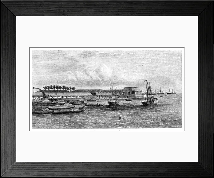 Framed Print : The Custom-House and inner harbour, Colombo, Ceylon, 1864. Creator: Unknown Framed Print : The Custom-House and inner harbour, Colombo, Ceylon, 1864. Creator: Unknown