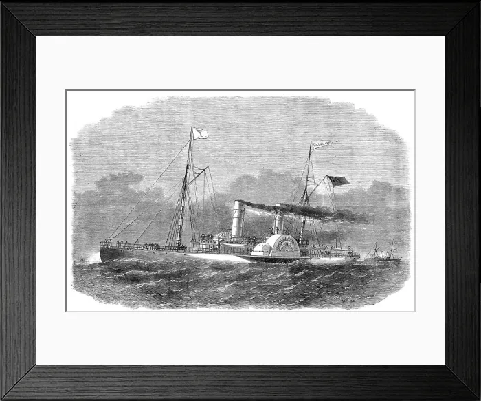 Framed Print : The Colonel Lamb blockade-runner, built at Liverpool, 1864. Creator: Smyth Framed Print : The Colonel Lamb blockade-runner, built at Liverpool, 1864. Creator: Smyth