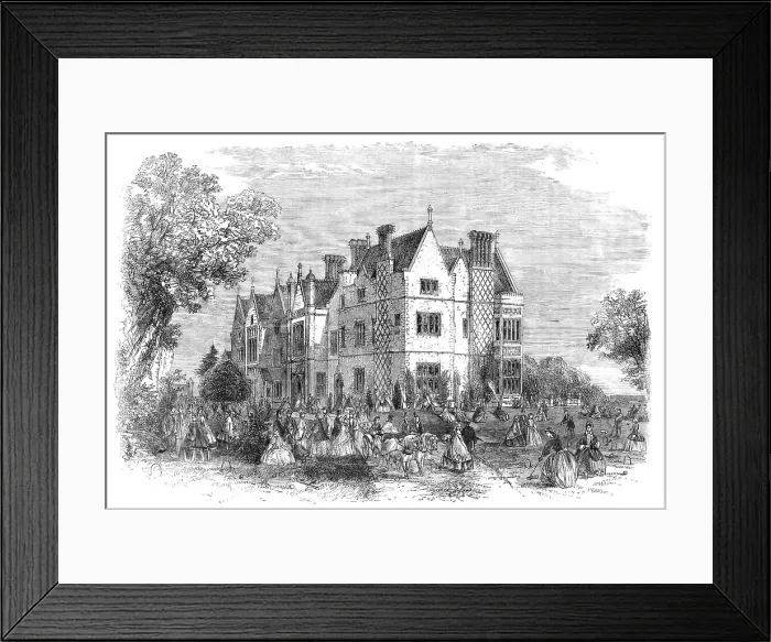 Framed Print : Festival of Ragged-School Teachers at Nutfield Priory, …near Reigate, 1864. Creator: Unknown Framed Print : Festival of Ragged-School Teachers at Nutfield Priory, …near Reigate, 1864. Creator: Unknown