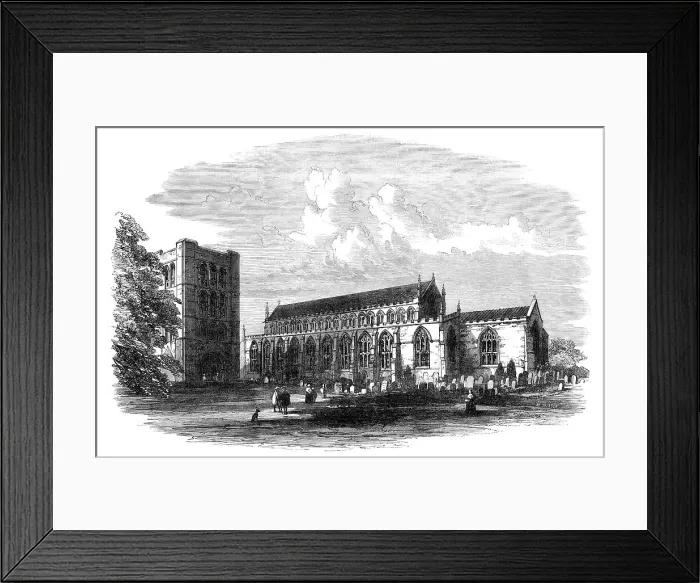 Framed Print : St. James's Church, Bury St. Edmunds, lately restored, 1864. Creator: Unknown Framed Print : St. James's Church, Bury St. Edmunds, lately restored, 1864. Creator: Unknown