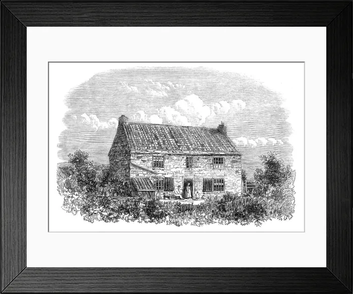 Framed Print : The house in which George Stephenson was born, at Wylam, near Newcastle, 1864. Creator: Unknown Framed Print : The house in which George Stephenson was born, at Wylam, near Newcastle, 1864. Creator: Unknown