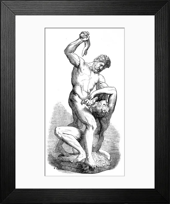Framed Print : The Loan Collection, South-Kensington: Samson slaying a Philistine, 1862. Creator: Unknown Framed Print : The Loan Collection, South-Kensington: Samson slaying a Philistine, 1862. Creator: Unknown