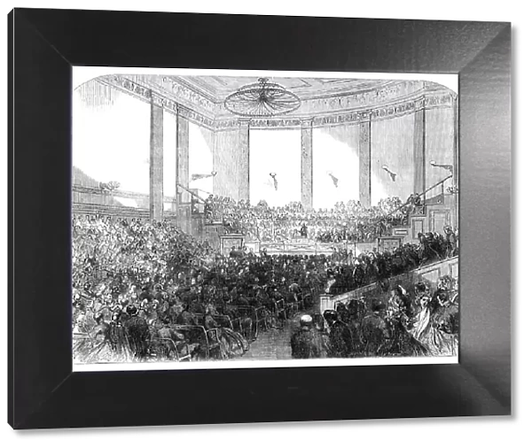 The Social Science Congress at New York: Lord Brougham...delivering his address…, 1864. Creator: Mason Jackson