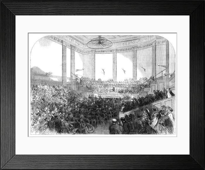 Framed Print : The Social Science Congress at New York: Lord Brougham...delivering his address…, 1864. Creator: Mason Jackson Framed Print : The Social Science Congress at New York: Lord Brougham...delivering his address…, 1864. Creator: Mason Jackson