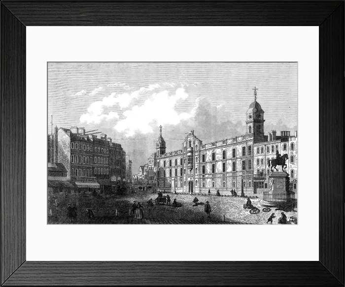 Framed Print : Charing-Cross, from a picture by Canaletto, 1864. Creator: Unknown. Charing-Cross, from a picture by Canaletto, 1864. Creator: Unknown Framed Print : Charing-Cross, from a picture by Canaletto, 1864. Creator: Unknown. Charing-Cross, from a picture by Canaletto, 1864. Creator: Unknown