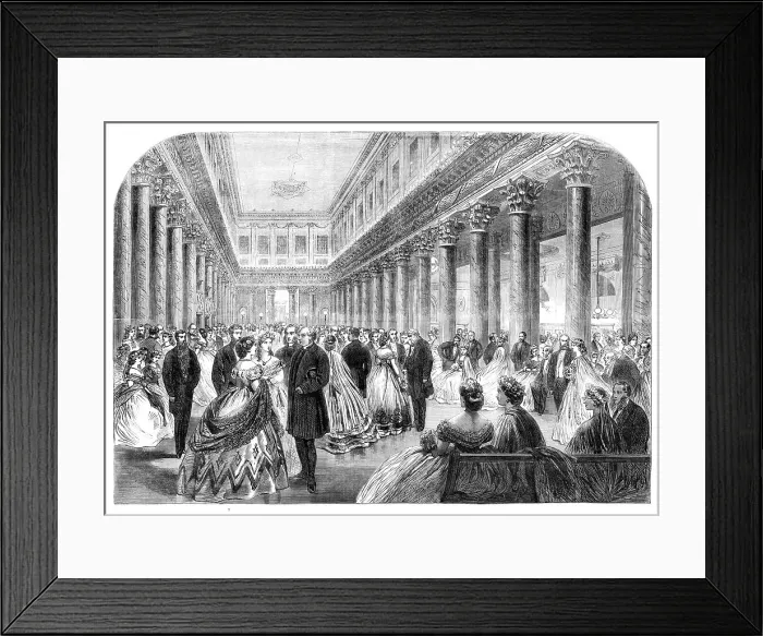 Framed Print : The Social Science Congress at New York: conversazione in the Assembly Rooms, Blake-street, 1864. Creator: Unknown Framed Print : The Social Science Congress at New York: conversazione in the Assembly Rooms, Blake-street, 1864. Creator: Unknown