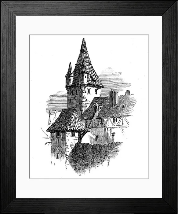 Framed Print : Tower on the walls, 1864. Creator: Unknown Framed Print : Tower on the walls, 1864. Creator: Unknown
