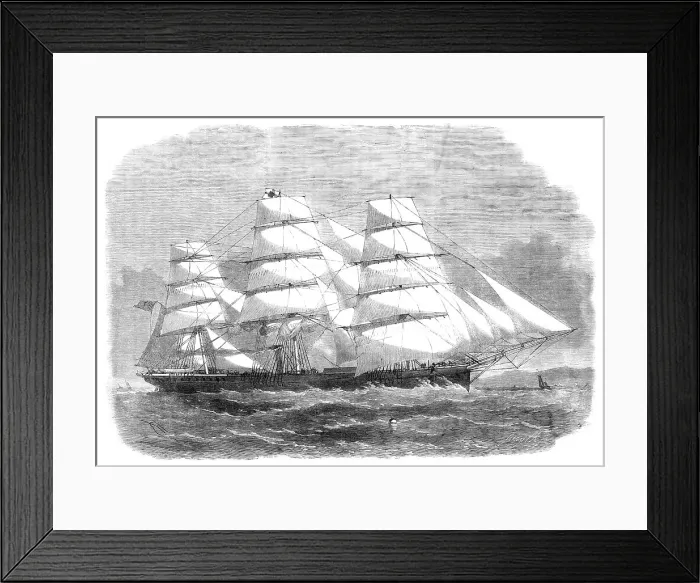 Framed Print : The new iron screw steam-ship London, built for the Australian trade…, 1864. Creator: Smyth Framed Print : The new iron screw steam-ship London, built for the Australian trade…, 1864. Creator: Smyth