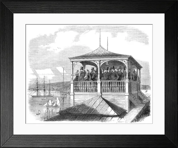 Framed Print : Visit of the Prince and Princess of Wales to Sweden: the royal party viewing Stockholm... 1864. Creator: Mason Jackson Framed Print : Visit of the Prince and Princess of Wales to Sweden: the royal party viewing Stockholm... 1864. Creator: Mason Jackson