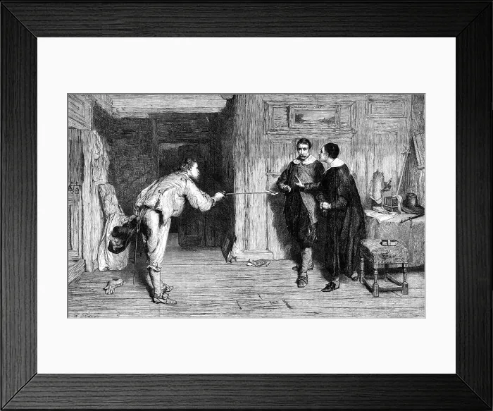 Framed Print : The Challenge: A Puritan's Struggle between Honour and Conscience, by W. G. Orchardson... 1864. Creator: W Thomas. The Challenge: A Puritan's Struggle between Honour and Conscience, by W. G. Orchardson... 1864 Framed Print : The Challenge: A Puritan's Struggle between Honour and Conscience, by W. G. Orchardson... 1864. Creator: W Thomas. The Challenge: A Puritan's Struggle between Honour and Conscience, by W. G. Orchardson... 1864