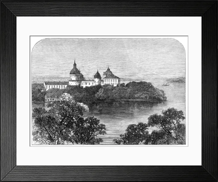 Framed Print : Visit of the Prince and Princess of Wales to Sweden: the Royal Palace of Gripsholm…, 1864. Creator: Unknown Framed Print : Visit of the Prince and Princess of Wales to Sweden: the Royal Palace of Gripsholm…, 1864. Creator: Unknown