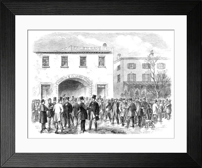 Framed Print : Election Day in New York: a polling-place among the Upper Ten, 1864. Creator: Unknown. Election Day in New York: a polling-place among the Upper Ten, 1864. Creator: Unknown Framed Print : Election Day in New York: a polling-place among the Upper Ten, 1864. Creator: Unknown. Election Day in New York: a polling-place among the Upper Ten, 1864. Creator: Unknown