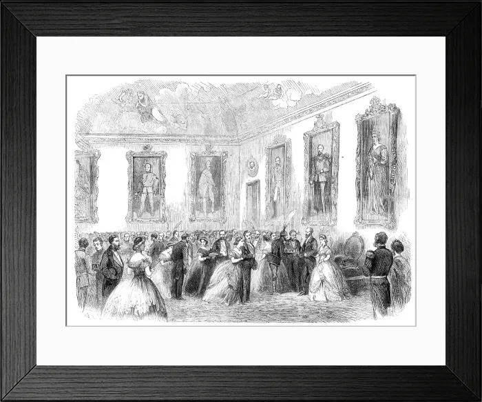 Framed Print : Visit of the Prince and Princess of Wales to Sweden:ball given by the Dowager of Sweden... 1864. Creator: Unknown Framed Print : Visit of the Prince and Princess of Wales to Sweden:ball given by the Dowager of Sweden... 1864. Creator: Unknown