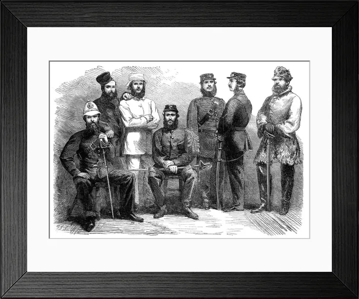Framed Print : Police guard of the British Legation at Pekin, 1864. Creator: Frederick John Skill Framed Print : Police guard of the British Legation at Pekin, 1864. Creator: Frederick John Skill