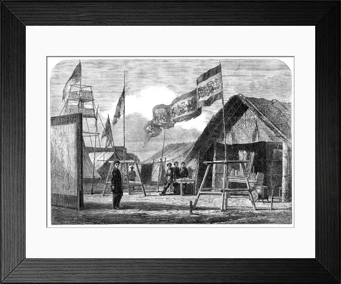 Framed Print : The Taeping Rebellion in China: entrance to Ching-Wang's tent, Soo-Chow, 1864. Creator: Unknown Framed Print : The Taeping Rebellion in China: entrance to Ching-Wang's tent, Soo-Chow, 1864. Creator: Unknown