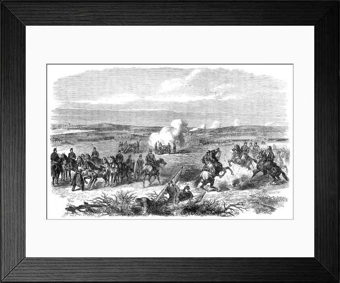 Framed Print : The War in Denmark: a skirmish near Fredericia, 1864. Creator: Unknown Framed Print : The War in Denmark: a skirmish near Fredericia, 1864. Creator: Unknown