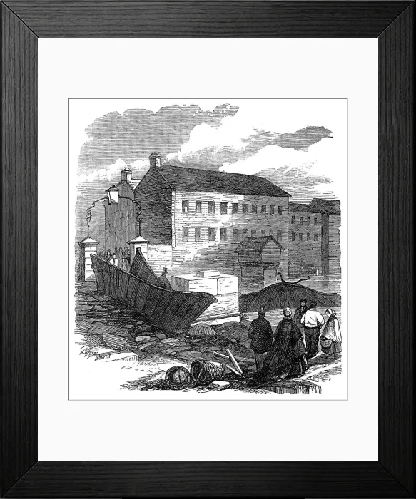 Framed Print : The Flood at Sheffield: remains of Ball-Street Bridge, 1864. Creator: Unknown Framed Print : The Flood at Sheffield: remains of Ball-Street Bridge, 1864. Creator: Unknown