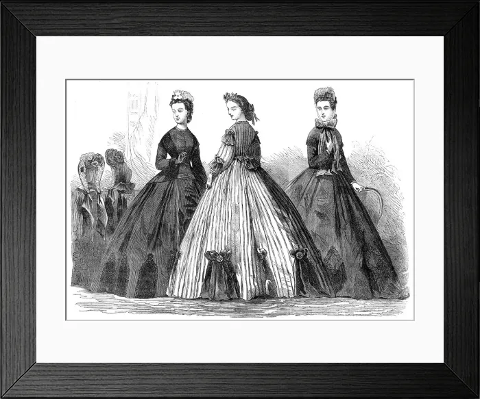 Framed Print : Paris fashions for April, 1864. Creator: Unknown Framed Print : Paris fashions for April, 1864. Creator: Unknown