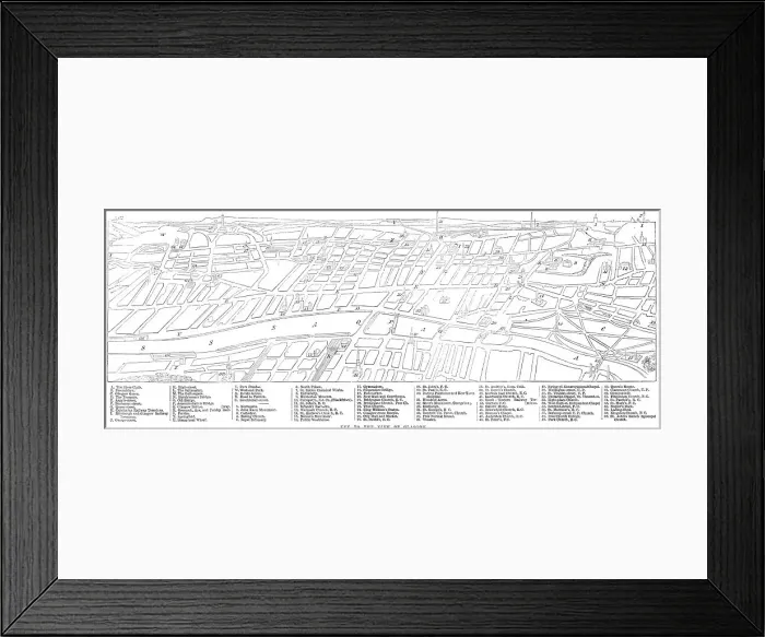 Framed Print : Map of Glasgow, 1864. Creator: Unknown Framed Print : Map of Glasgow, 1864. Creator: Unknown