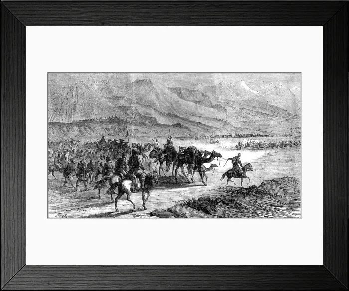 Framed Print : Cattle-looting on the frontier of Scinde, 1864. Creator: J. A. B Framed Print : Cattle-looting on the frontier of Scinde, 1864. Creator: J. A. B