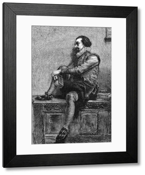 Framed Print : A Train of Thought, by J. D. Watson, in the Winter Exhibition, 1864. Creator: W Thomas Framed Print : A Train of Thought, by J. D. Watson, in the Winter Exhibition, 1864. Creator: W Thomas