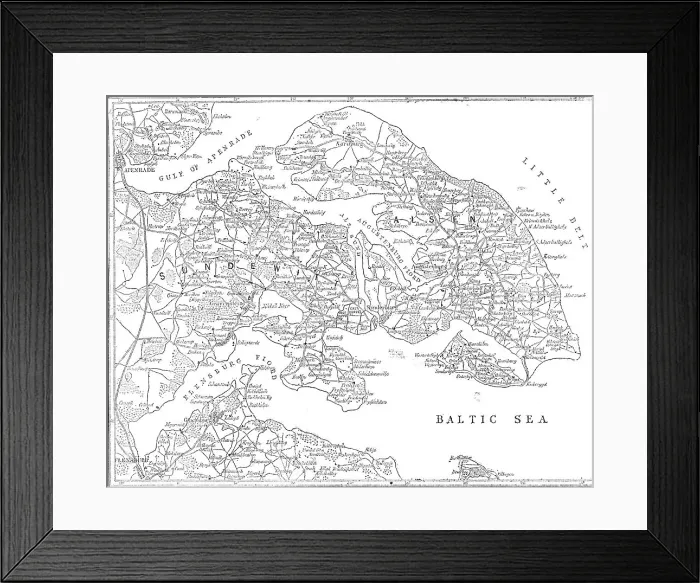 Framed Print : The seat of war in Denmark, 1864. Creator: Unknown Framed Print : The seat of war in Denmark, 1864. Creator: Unknown
