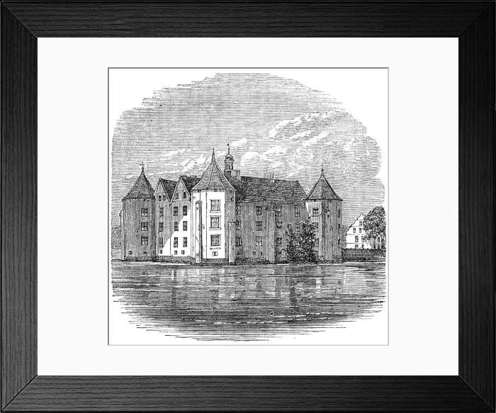 Framed Print : The War in Schleswig: the Chateau of Glücksburg, near Flensburg, 1864. Creator: Unknown Framed Print : The War in Schleswig: the Chateau of Glücksburg, near Flensburg, 1864. Creator: Unknown