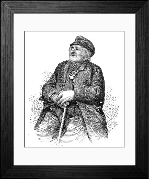 Framed Print : John Gilliatt, of Brigg, Lincolnshire, above one hundred years old, 1864. Creator: Unknown Framed Print : John Gilliatt, of Brigg, Lincolnshire, above one hundred years old, 1864. Creator: Unknown