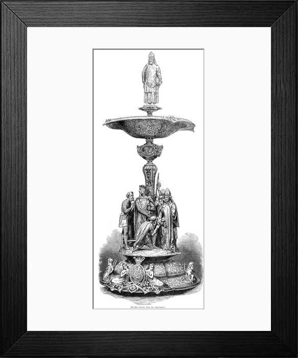 Framed Print : Wedding presents from the Queen to the Princess of Wales: silver tazza... 1864. Creator: Unknown Framed Print : Wedding presents from the Queen to the Princess of Wales: silver tazza... 1864. Creator: Unknown