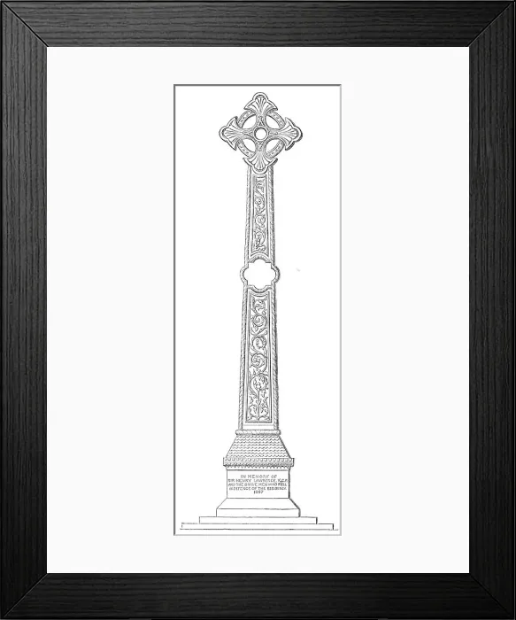 Framed Print : Design for the Lucknow Memorial, 1864. Creator: Unknown Framed Print : Design for the Lucknow Memorial, 1864. Creator: Unknown
