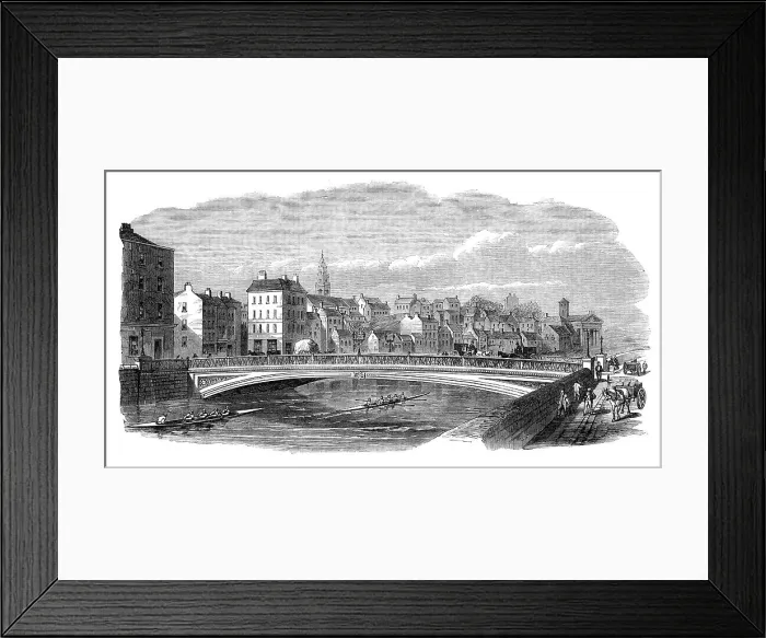 Framed Print : The new Northgate iron bridge at Cork, 1864. Creator: Unknown Framed Print : The new Northgate iron bridge at Cork, 1864. Creator: Unknown