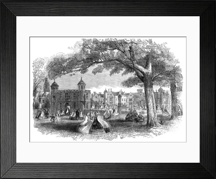Framed Print : The Shakspeare Commemoration at Stratford-On-Avon: visit to Charlecote, 1864. Creator: Unknown Framed Print : The Shakspeare Commemoration at Stratford-On-Avon: visit to Charlecote, 1864. Creator: Unknown