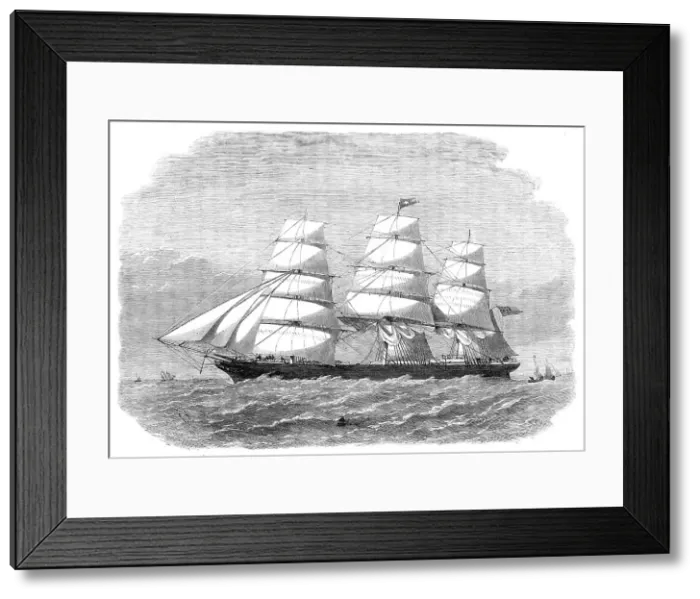 Framed Print : The clipper-ship The Royal Edward, built for the Red Cross Australian Line, 1864. Creators: Edwin Weedon, Smyth Framed Print : The clipper-ship The Royal Edward, built for the Red Cross Australian Line, 1864. Creators: Edwin Weedon, Smyth