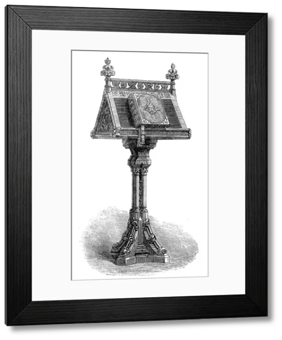 Framed Print : Lectern and Bible presented to the Prince of Wales, 1864. Creator: Unknown Framed Print : Lectern and Bible presented to the Prince of Wales, 1864. Creator: Unknown
