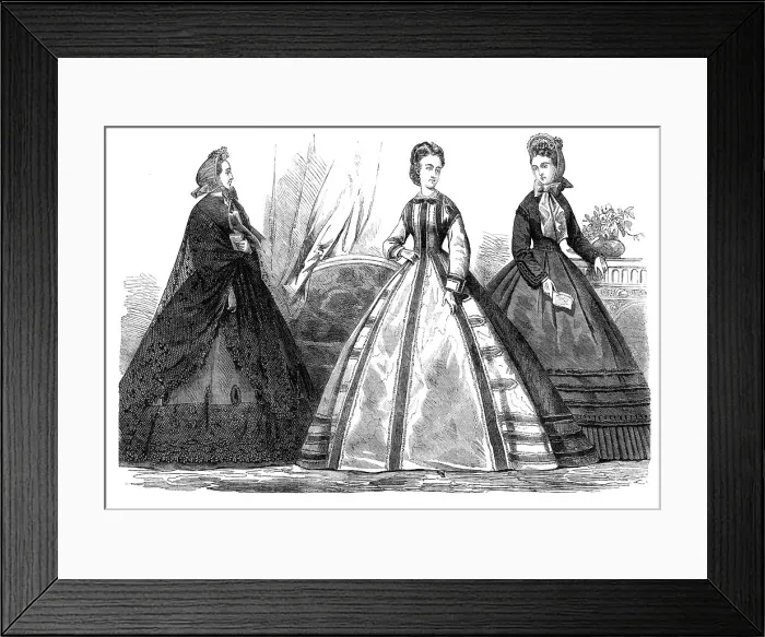 Framed Print : Paris fashions for May, 1864. Creator: Unknown Framed Print : Paris fashions for May, 1864. Creator: Unknown