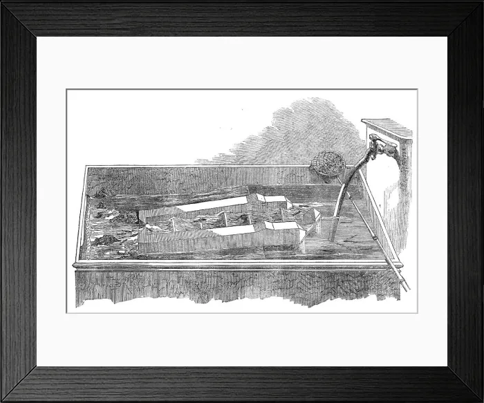 Framed Print : Model of a fish-ladder for salmon to ascend milldams and weirs...Inspector of Fisheries, 1864. Creator: Unknown Framed Print : Model of a fish-ladder for salmon to ascend milldams and weirs...Inspector of Fisheries, 1864. Creator: Unknown