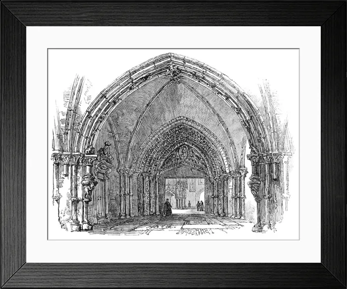 Framed Print : Lübeck: porch of the Cathedral, 1864. Creator: Unknown Framed Print : Lübeck: porch of the Cathedral, 1864. Creator: Unknown