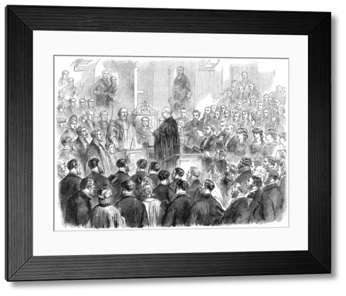 Framed Print : Garibaldi in England: presentation of address of Southampton Town Council...in the Townhall, 1864. Creator: Unknown Framed Print : Garibaldi in England: presentation of address of Southampton Town Council...in the Townhall, 1864. Creator: Unknown