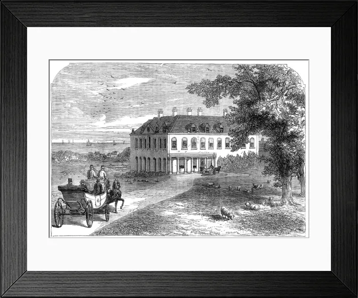 Framed Print : Brook House, Isle of Wight, the residence of Mr. Seely, M.P. visited by Garibaldi, 1864. Creator: John Jessop Hardwick Framed Print : Brook House, Isle of Wight, the residence of Mr. Seely, M.P. visited by Garibaldi, 1864. Creator: John Jessop Hardwick