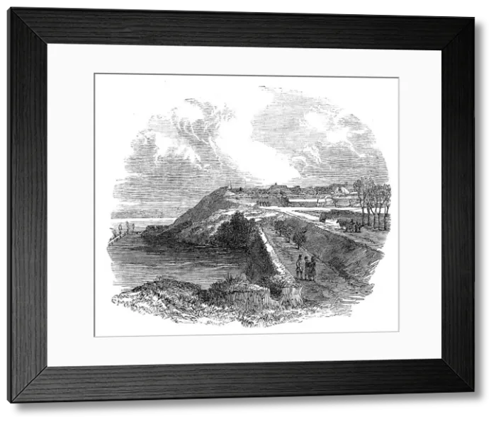 Framed Print : The War in Denmark: fortifications of Fredericia - the Oldenburg Bastion, 1864. Creator: Unknown Framed Print : The War in Denmark: fortifications of Fredericia - the Oldenburg Bastion, 1864. Creator: Unknown