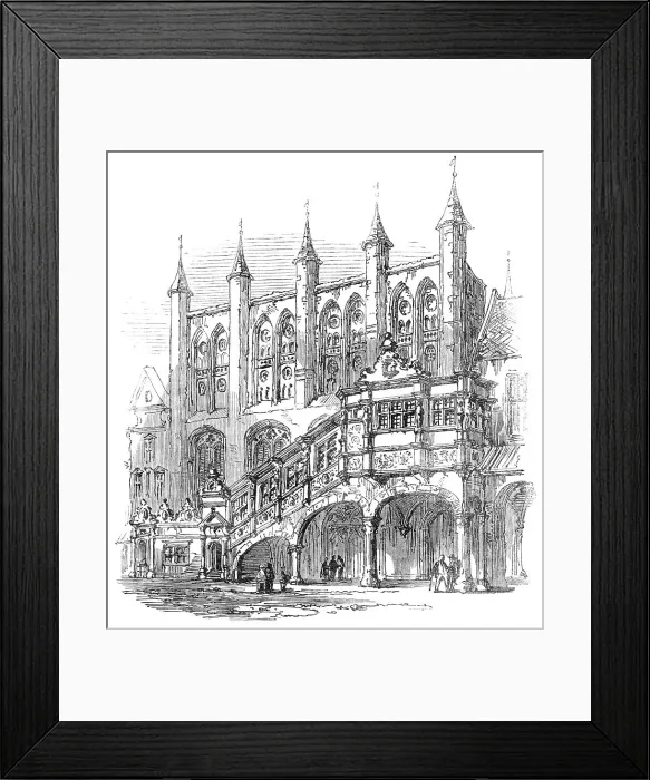 Framed Print : Lübeck: the Rath-Haus, 1864. Creator: Unknown Framed Print : Lübeck: the Rath-Haus, 1864. Creator: Unknown