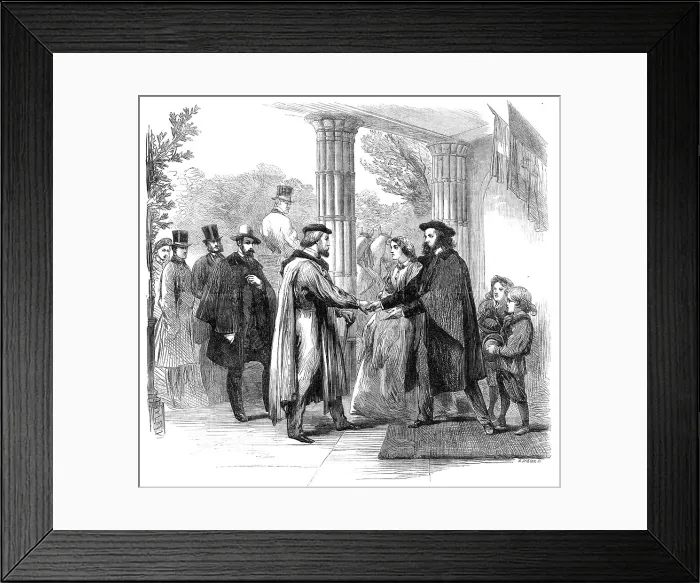 Framed Print : Garibaldi in England: the meeting of Garibaldi and Tennyson at Faringford House, Isle of Wight, 1864 Creator: Mason Jackson Framed Print : Garibaldi in England: the meeting of Garibaldi and Tennyson at Faringford House, Isle of Wight, 1864 Creator: Mason Jackson
