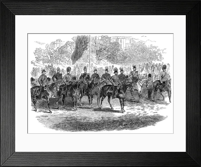 Framed Print : The Volunteer Review in Hyde Park: the Prince of Wales and his staff, 1864. Creator: Unknown Framed Print : The Volunteer Review in Hyde Park: the Prince of Wales and his staff, 1864. Creator: Unknown