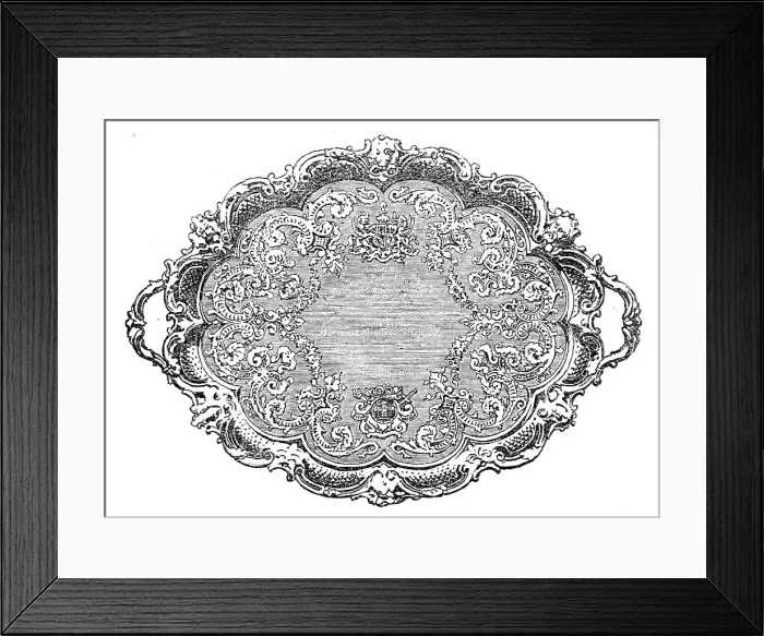 Framed Print : Testimonial presented to Lord Houghton by the electors of Pontefract, 1864. Creator: Unknown Framed Print : Testimonial presented to Lord Houghton by the electors of Pontefract, 1864. Creator: Unknown