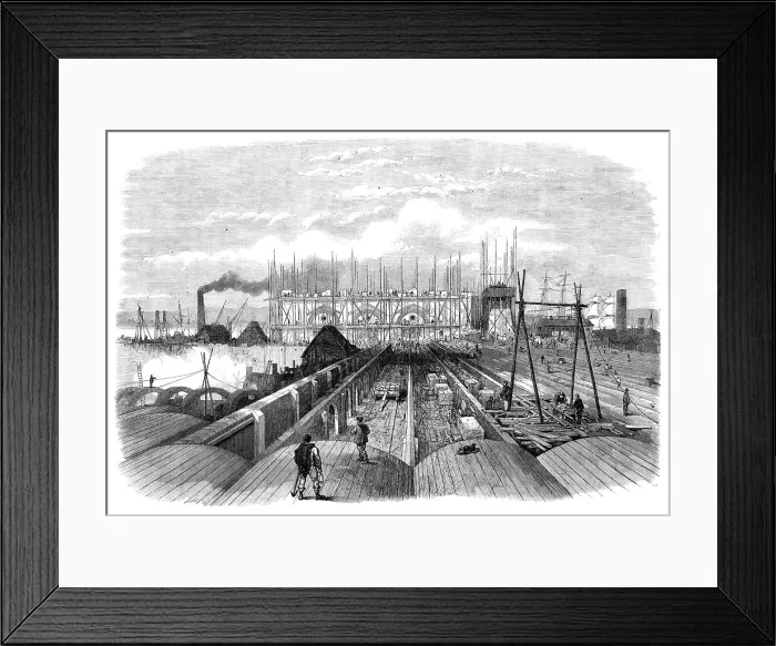 Framed Print : The Metropolitan Main-drainage works at Crossness, 1864. Creator: Unknown Framed Print : The Metropolitan Main-drainage works at Crossness, 1864. Creator: Unknown