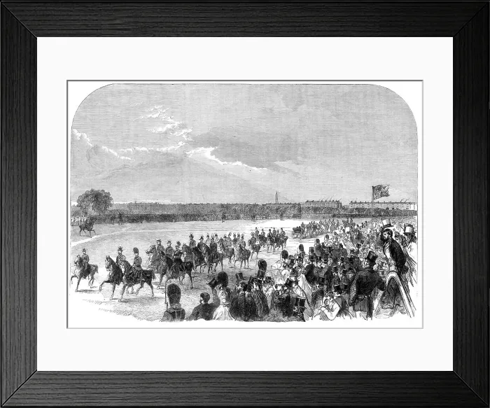 Framed Print : The Volunteer Review in Hyde Park: general view, 1864. Creator: Unknown Framed Print : The Volunteer Review in Hyde Park: general view, 1864. Creator: Unknown