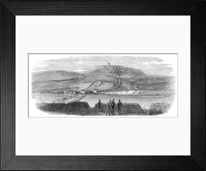 Framed Print : The War in Denmark: rear view of the Düppel position, from the Church Battery, Sonderburg, 1864. Creator: Unknown Framed Print : The War in Denmark: rear view of the Düppel position, from the Church Battery, Sonderburg, 1864. Creator: Unknown