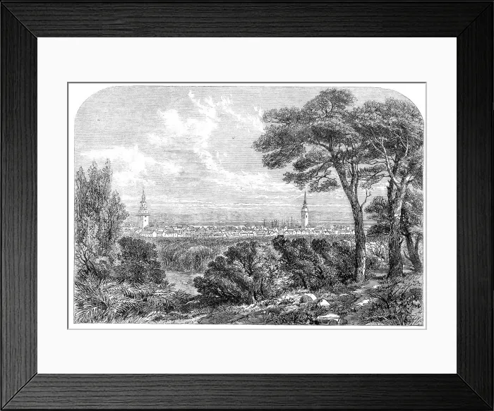 Framed Print : The War in Denmark: view of Aalborg, in Jutland, now occupied by the Prussian army, 1864. Creator: Unknown