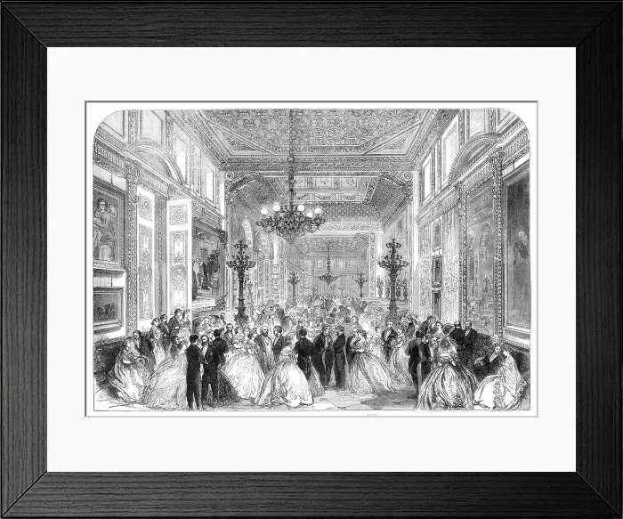 Framed Print : The Duchess of Sutherland's assembly at Stafford House in honour of Garibaldi, 1864. Creator: Unknown