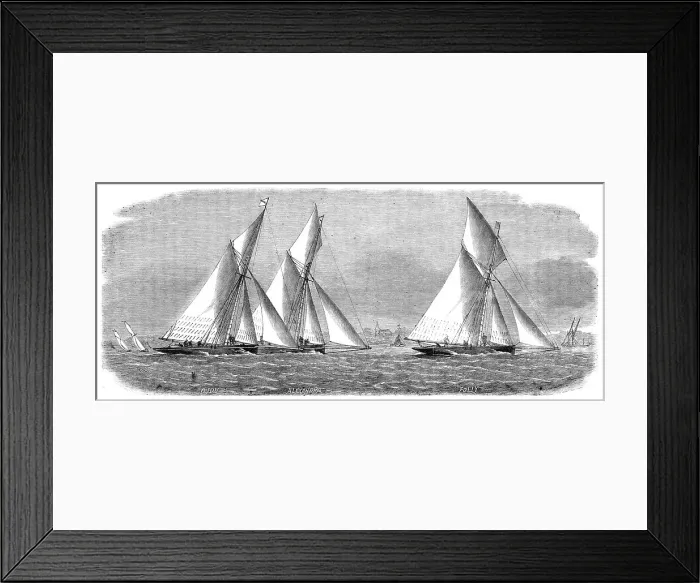 Framed Print : The Yacht Matches in the Thames: Prince of Wales Yacht Club, June 1: the race off East Tilbury, 1864 Creator: Smyth Framed Print : The Yacht Matches in the Thames: Prince of Wales Yacht Club, June 1: the race off East Tilbury, 1864 Creator: Smyth